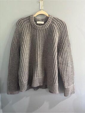 Abercrombie & Fitch Women's Chunky Knit Turtleneck Sweater - Gray
